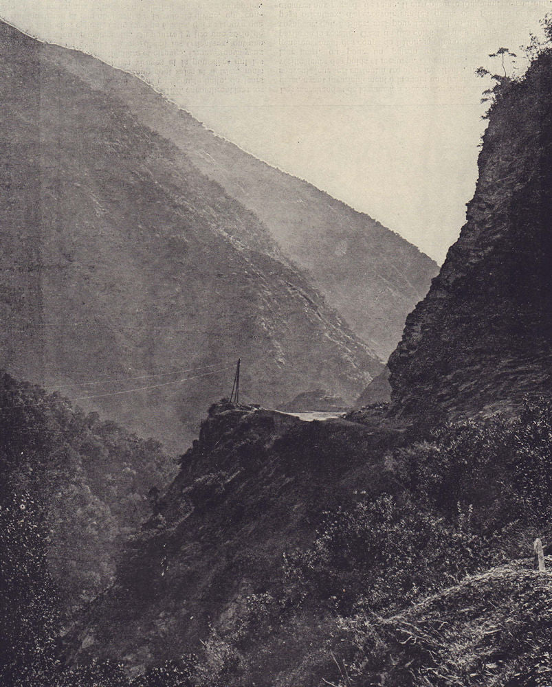 The Chiffa Gorges, Blida, Algeria. STODDARD 1895 old antique print picture